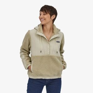 Patagonia Shelled Retro X pullover pelican beige S fleece hoodie